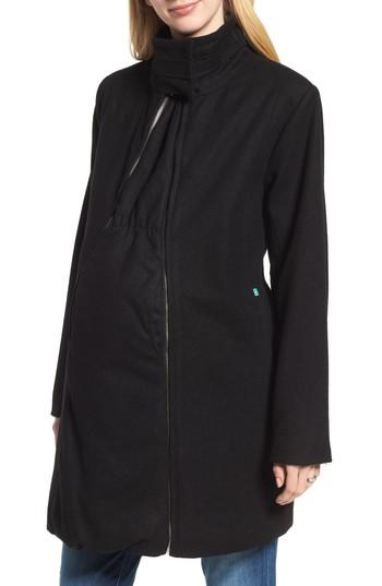 Women's Modern Eternity Convertible 3-in-1 Maternity/nursing Coat - Black
