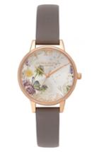 Women's Olivia Burton Wishing Leather Strap Watch, 35mm