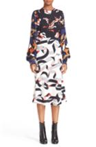 Women's Msgm Print Crepe Dress Us / 42 It - Black