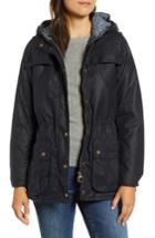Women's Barbour X Liberty Blaise Hooded Waxed Jacket Us / 8 Uk - Blue
