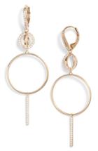 Women's Nadri Cubic Zirconia Hoop Drop Earrings