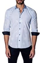 Men's Jared Lang Slim Fit Sport Shirt, Size - Blue