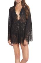 Women's For Love & Lemons Olympia Lace Cover-up Romper - Black
