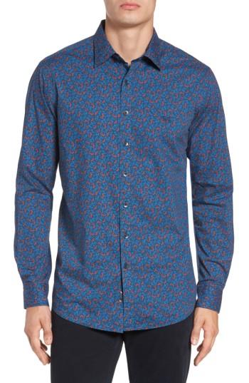 Men's Rodd & Gunn Patons Rock Original Fit Print Sport Shirt - Blue