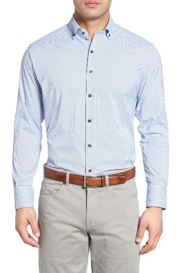 Men's Peter Millar Gus Check Performance Sport Shirt