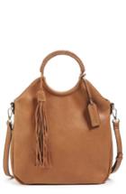Sole Society Faux Leather Bracelet Bag - Brown