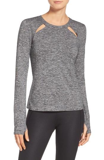Women's Alo Mantra Keyhole Top - Grey