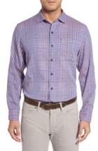 Men's Tommy Bahama Dual Lux Standard Fit Gingham Sport Shirt - Blue