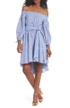 Women's Eliza J Off The Shoulder Tie Waist Dress - Blue
