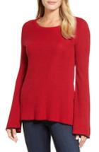 Women's Vince Camuto Tipped Bell Sleeve Sweater - Red