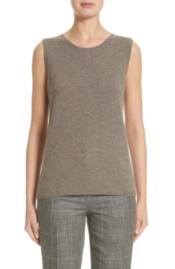 Women's Lafayette 148 New York Chain Detail Cashmere Shell
