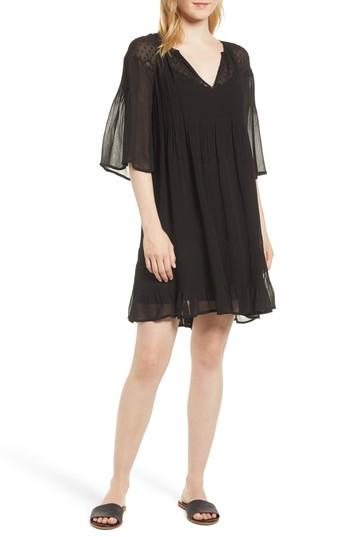 Women's Velvet By Graham & Spencer Laos Chiffon Pintuck Dress - Black