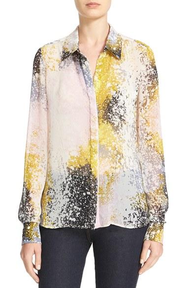 Women's Diane Von Furstenberg Carter Silk Blouse - Ivory