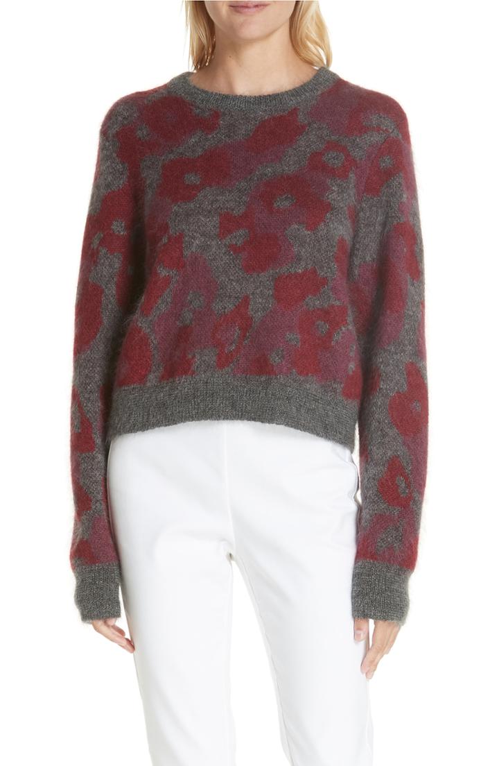 Women's Rag & Bone Leopard Spot Sweater - Burgundy