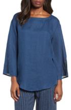 Women's Eileen Fisher Woven Organic Linen Top - Blue