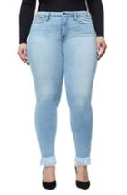 Women's Good American Good Waist High Waist Frayed Ankle Skinny Jeans