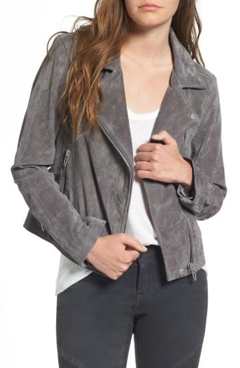 Women's Blanknyc Suede Moto Jacket - Grey