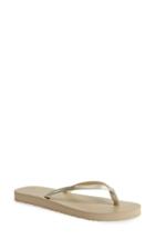 Women's Tory Burch Logo Metallic Flip Flop M - Pink