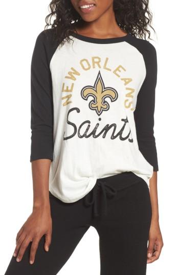 Women's Junk Food Nfl New Orleans Saints Raglan Tee - White