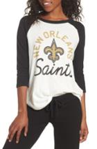 Women's Junk Food Nfl New Orleans Saints Raglan Tee - White