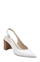 Women's Marc Fisher D Zania Slingback Pump, Size 9 M - White