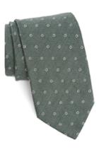 Men's Strong Suit Heather Floral Silk & Wool Tie, Size - Green