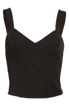 Women's Leith Corset Detail Top - Black