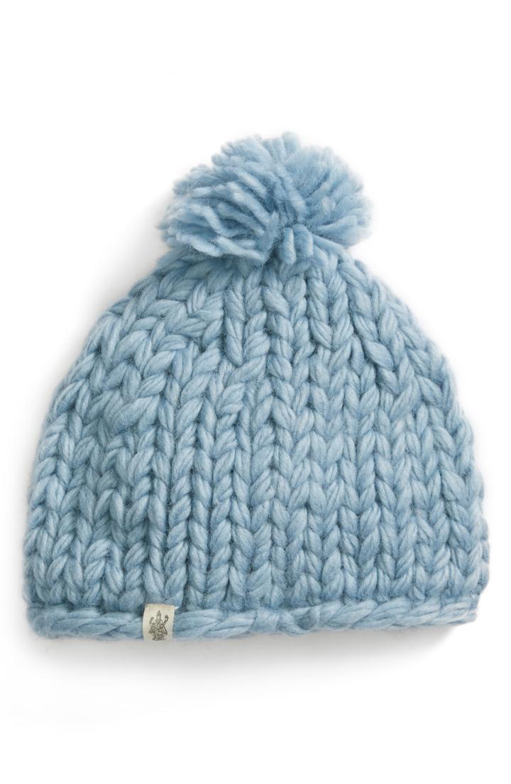 Women's Nirvanna Designs Chunky Knit Pompom Beanie - Blue