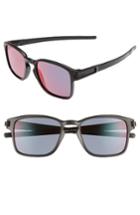 Women's Oakley Latch 52mm Rectangular Sunglasses - Matte Black/ Iridium P