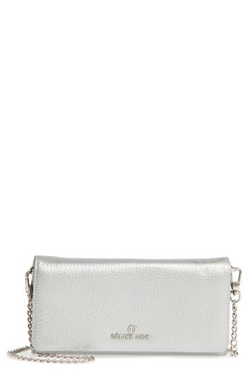 Women's Celine Dion Adagio Leather Crossbody Wallet - Metallic