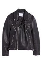 Men's Elevenparis Elmut Faux Leather Biker Jacket, Size - Black