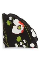 Men's Alexander Olch Floral Print Silk Pocket Round