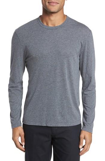 Men's James Perse Melange Long Sleeve Graphic T-shirt (xl) - Black
