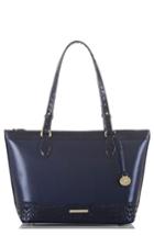 Brahmin Medium Quincy - Asher Leather Tote - Blue