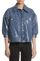 Women's Shrimps Luca Puff Sleeve Denim Jacket Us / 6 Uk - Blue