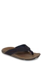 Men's Olukai 'nui' Leather Flip Flop M - Red