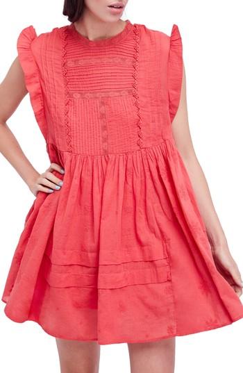 Women's Free People Nobody Like You Babydoll Minidress - Red