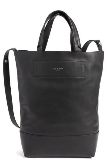 Rag & Bone Walker Convertible Leather Tote - Black