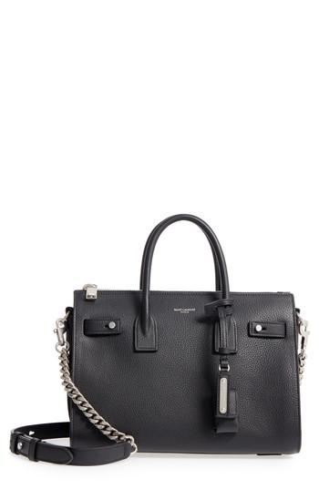 Saint Laurent Baby Sac De Jour Calfskin Tote - Black