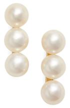 Women's Poppy Finch Three Pearl Stud Earrings
