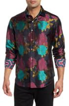 Men's Robert Graham Tango Limited Edition Classic Fit Silk Sport Shirt, Size - Black