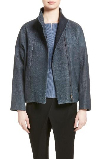 Women's Zero + Maria Cornejo Osita Leather Bomber Jacket