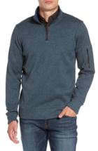 Men's Jeremiah Lance Herringbone Zip Mock Neck Sweater - Blue