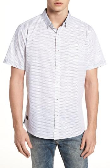 Men's 7 Diamonds Lights Of Home Slim Fit Short Sleeve Sport Shirt - White
