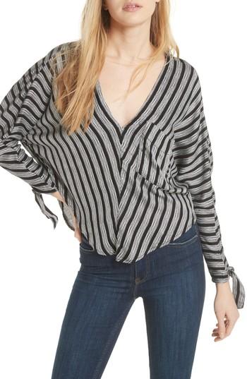 Women's Free People Morning Stripe Dolman Top - Black