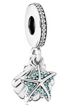 Women's Pandora Tropical Starfish & Seashell Dangle Charm