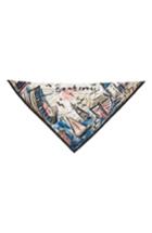 Women's Burberry Watercolor Coastal Print Silk Scarf, Size - Pink