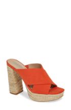 Women's Charles By Charles David Index Platform Slide Sandal M - Orange