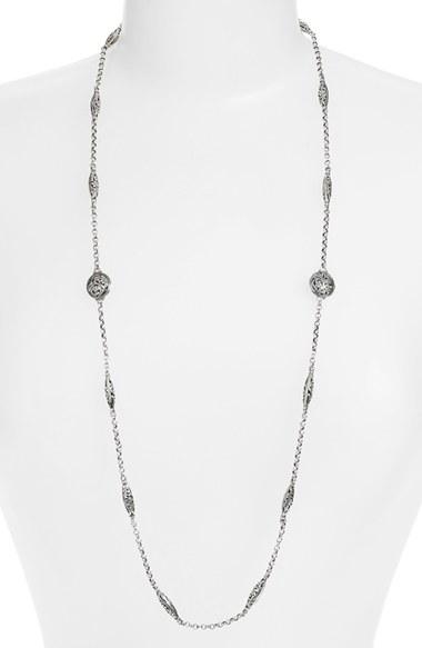 Women's Konstantino 'silver Classics' Long Filigree Station Necklace