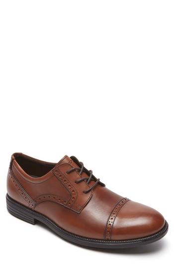 Men's Rockport Madson Cap Toe Derby .5 W - Brown